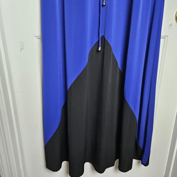 CATO Women Lovely Cobalt Blue and Black Sundress Size Large - Picture 3 of 13
